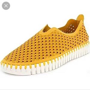 Isle Jacobsen “Tulip” shoe in Marigold